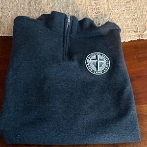 DBU quarter zip Dark Gray Zip-Up Sweater